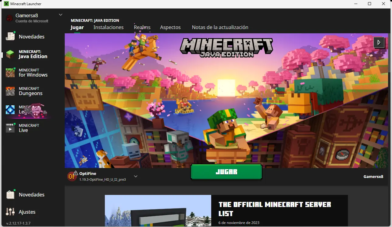 Minecraft launcher